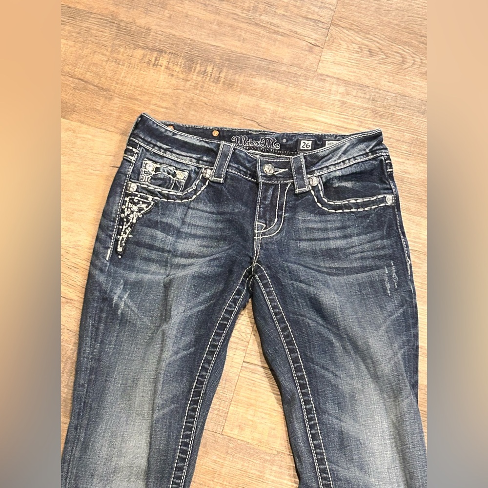 Miss Me Premium Embellished Jeans Size 26 - Picture 3 of 13